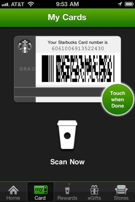 Jonathan Stark Starbucks card