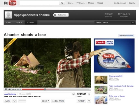 Tipp-Ex Hunter Shoots a Bear
