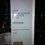 Umpf 2012 CIPR Excellence Best use of Social Media 3