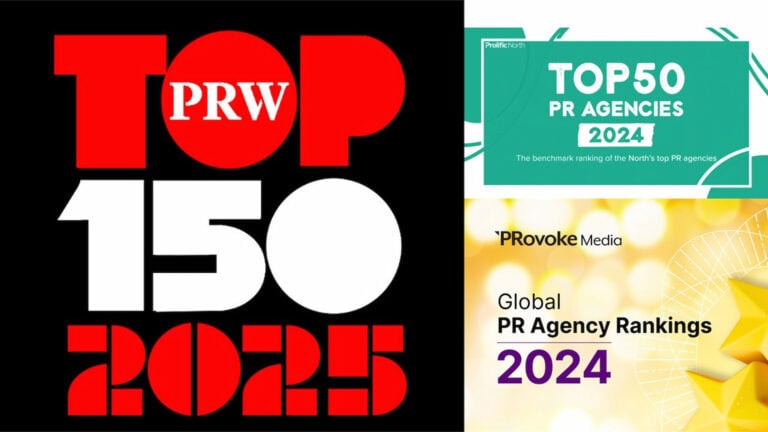 UK Top PR agencies league tables: PR Week Top 150, Prolific North Top 50 PR; Provoke Media Global PR rankings 