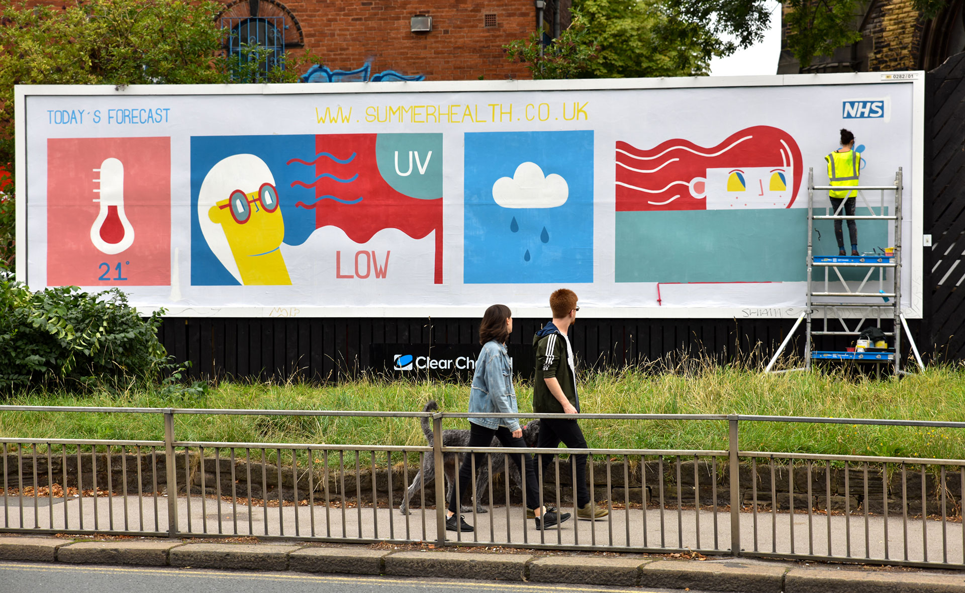 NHS Weather Outdoor Campaign with artist Emma Hardaker