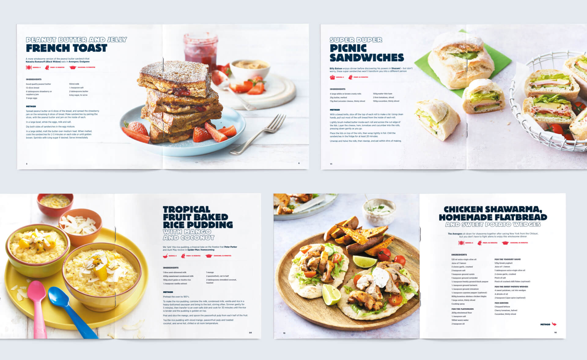 Belling Superhero Recipe Book Pages