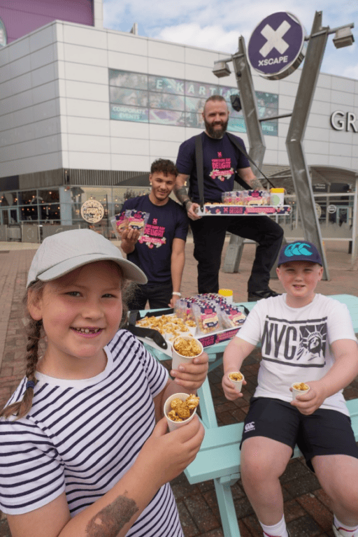 Visitors enjoying popcorn to celebrate Yorkshire Day 