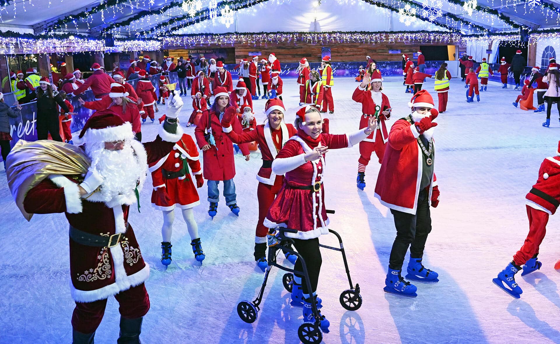 Clarks Village Santa Skate World Record