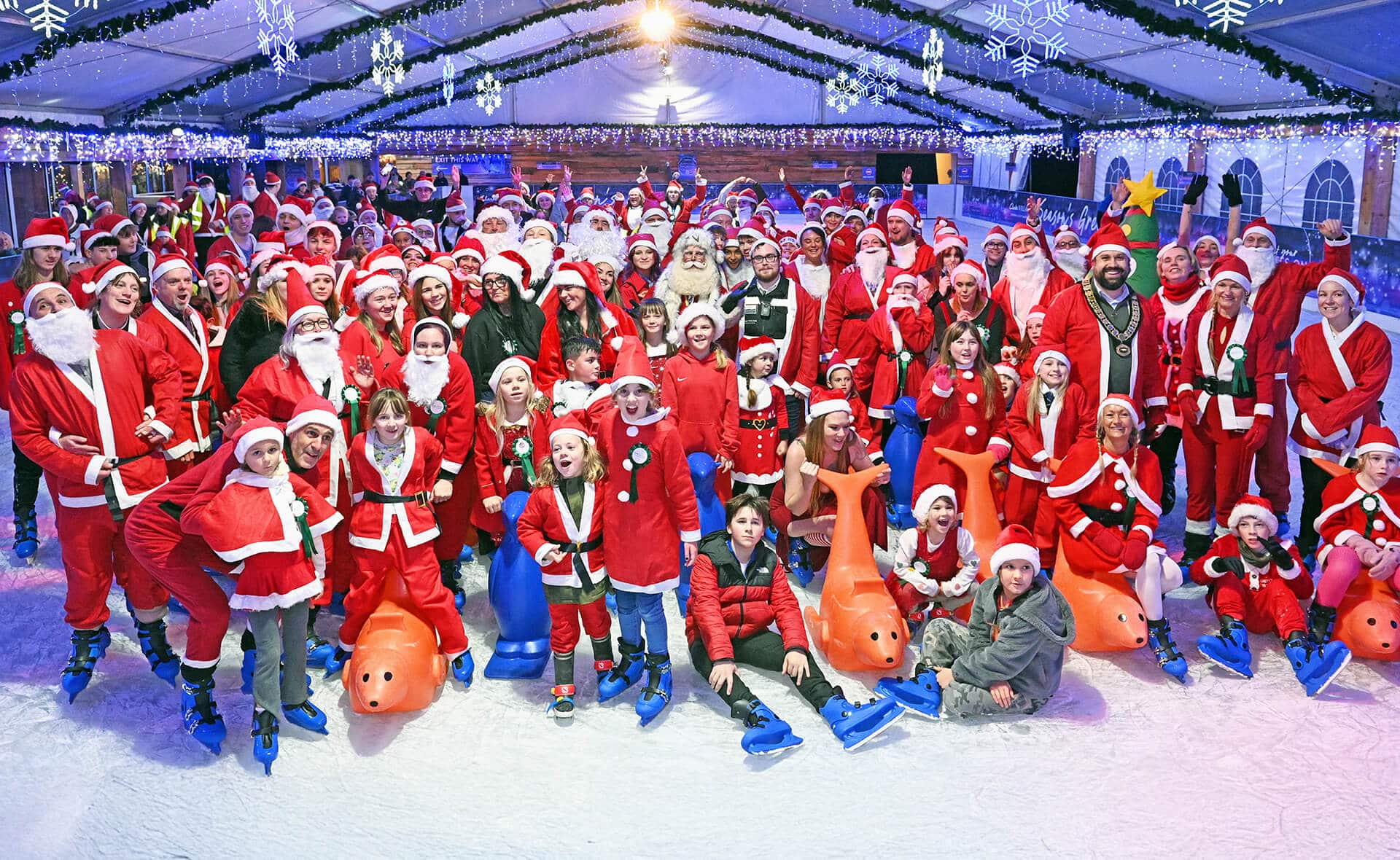 Clarks Village Santa Skate World Record