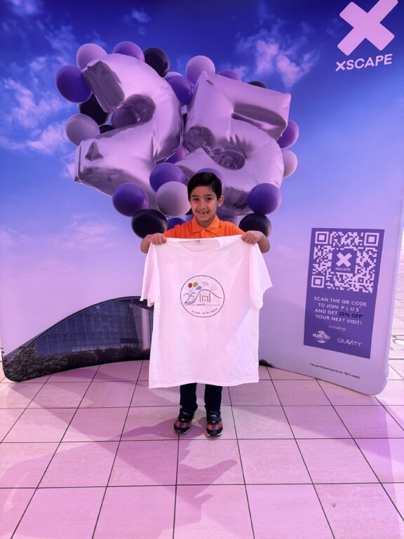7-year-old Hossein Sarkandi’s winning Xscape Milton Keynes logo featured the iconic Xscape building
