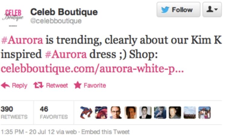 Celeb-Boutique-newsjacking-example