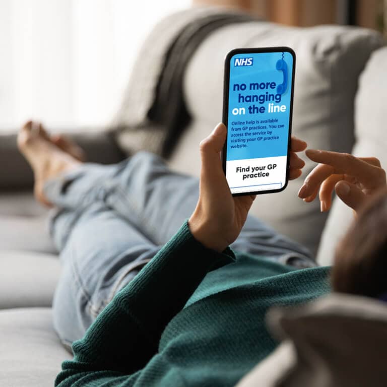 NHS Online Help Mobile Website Design