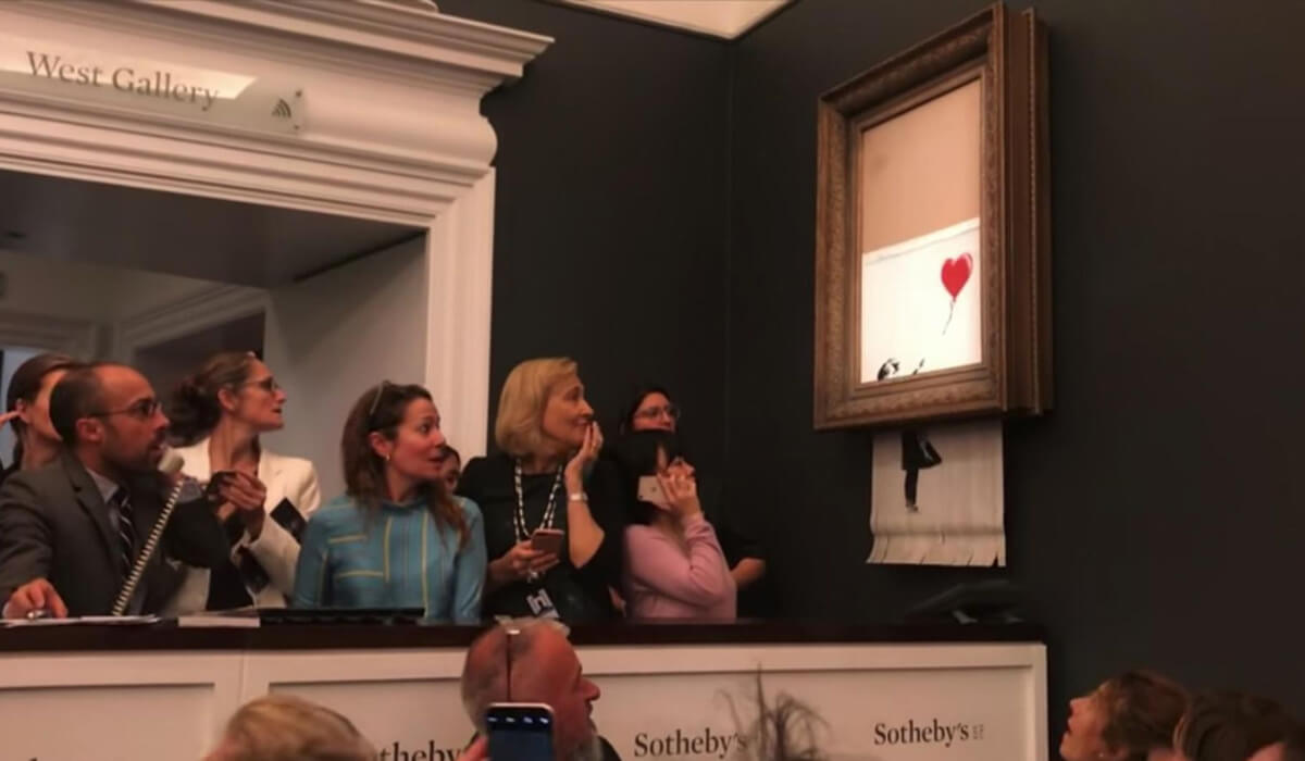 Banksy Self-Shredding Art PR Stunt