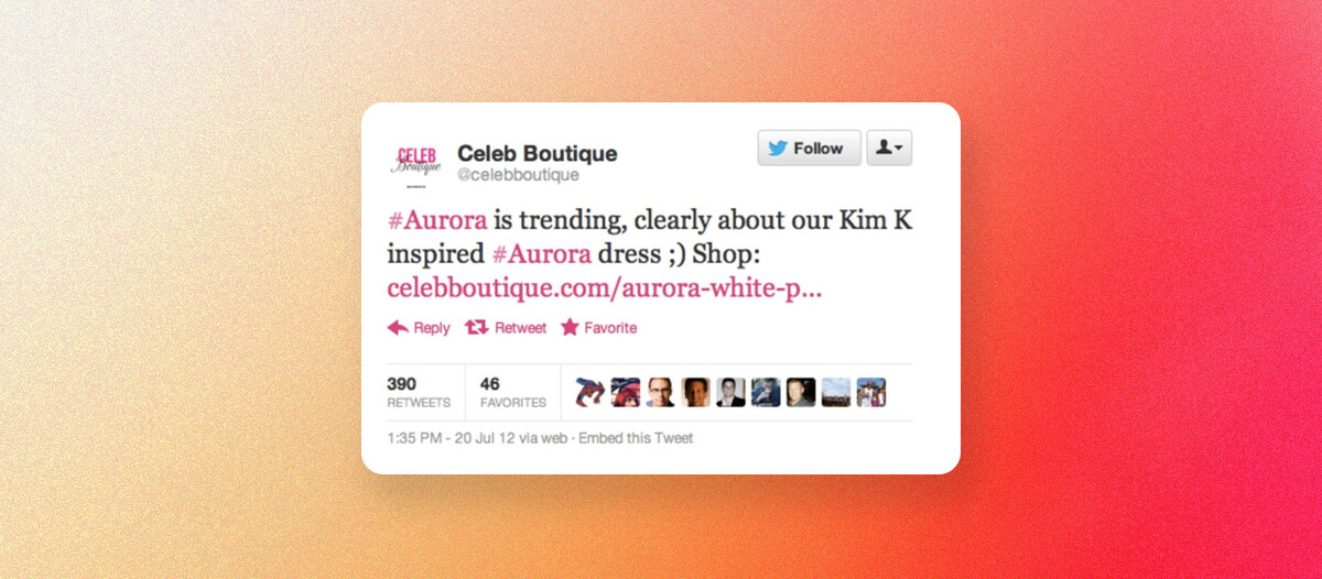 Celeb Boutique Newsjacking