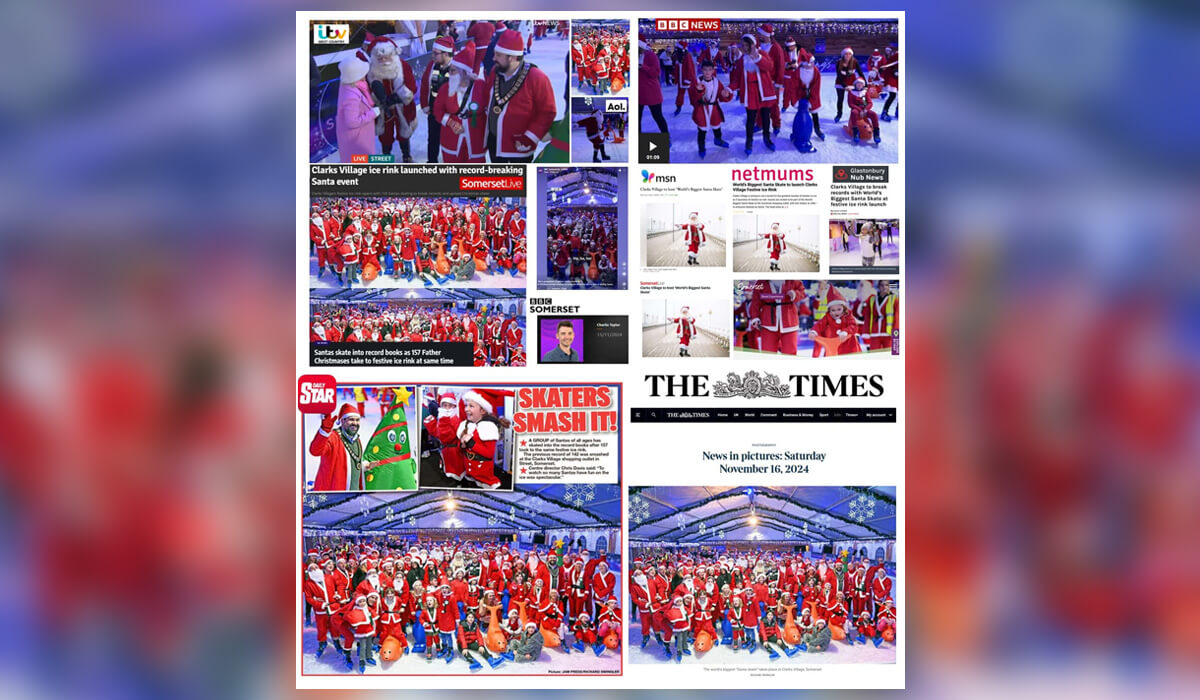 Destination marketing travel PR stunt Clarks Village