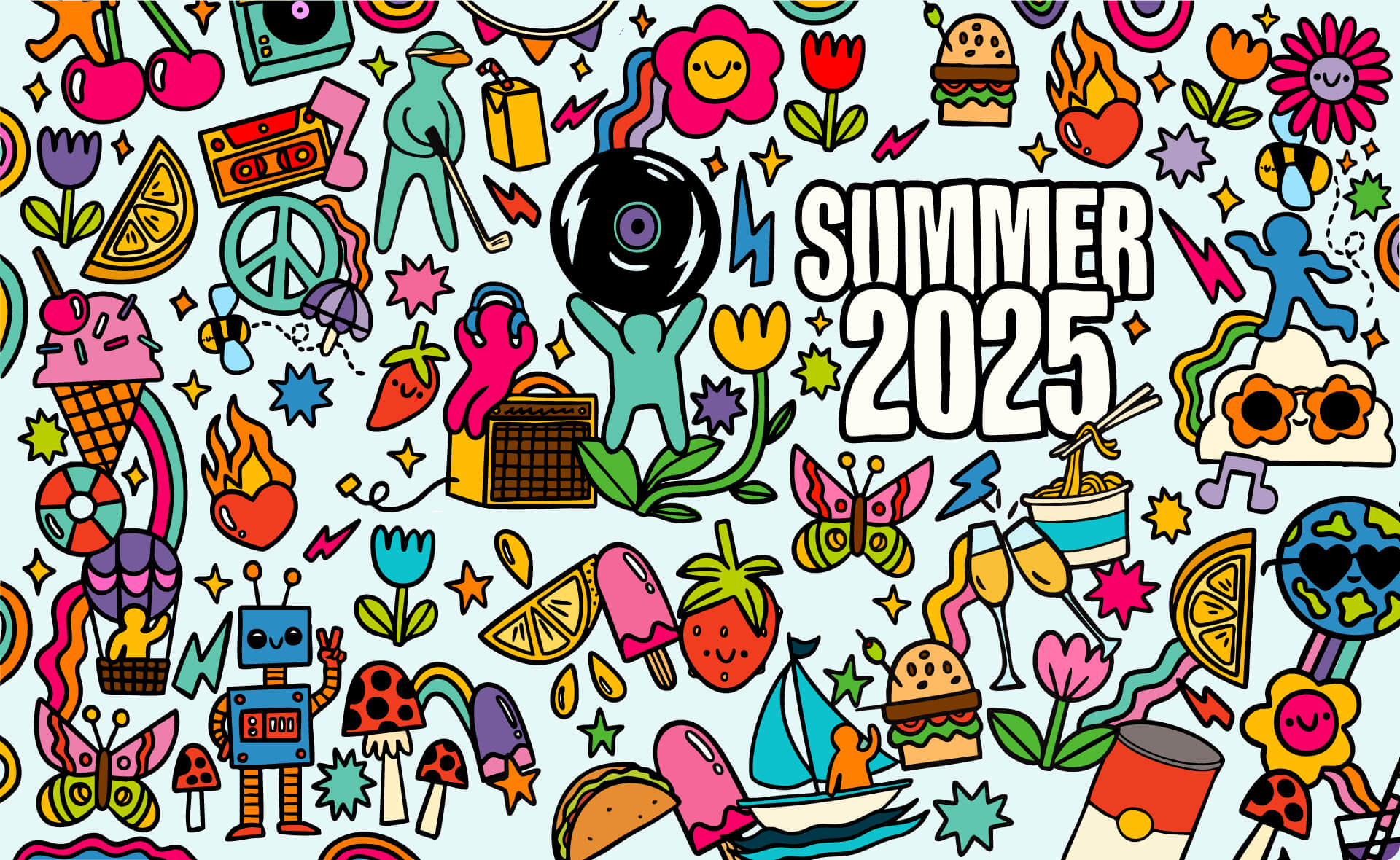 Landsec Illustrated Summer Event Creative