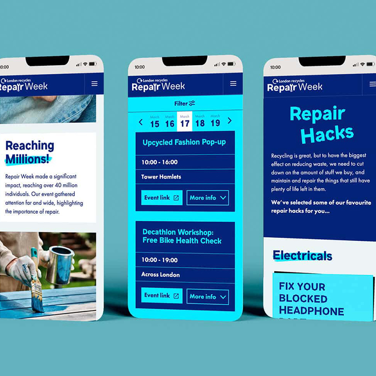 London Recycles Repair Week Event Website