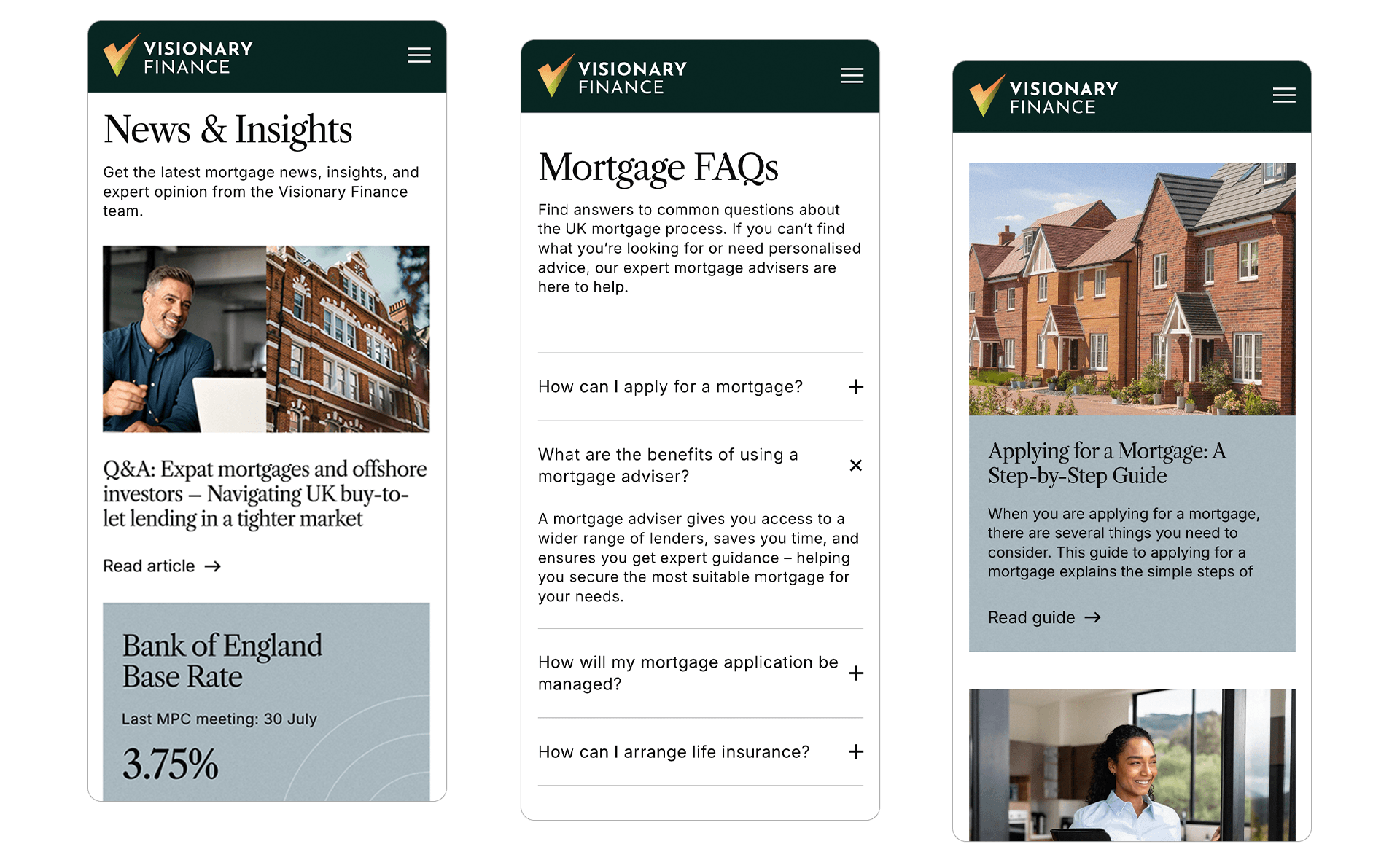 Visionary Finance Website Design & Build Umpf