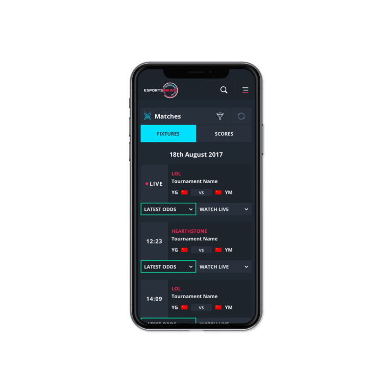 Esports Website Design