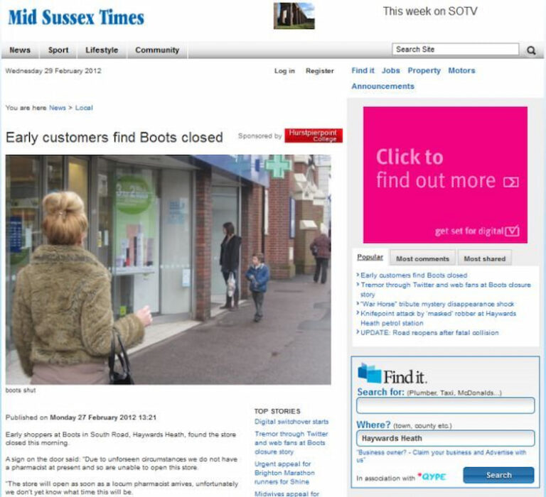 early-customers-find-boots-chemist-closed-Best-Local-Newspaper-Stories